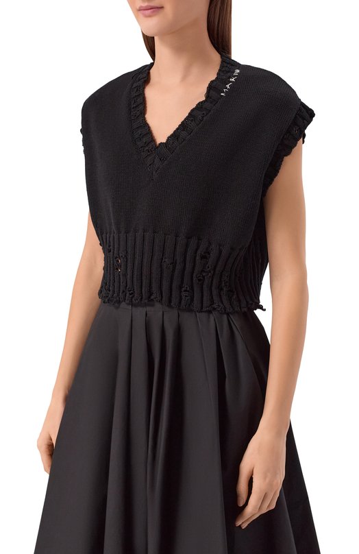 Хлопковый жилет Marni CVMD0088A0/UFC652 Чёрный  CVMD0088A0/UFC652 Фото 3