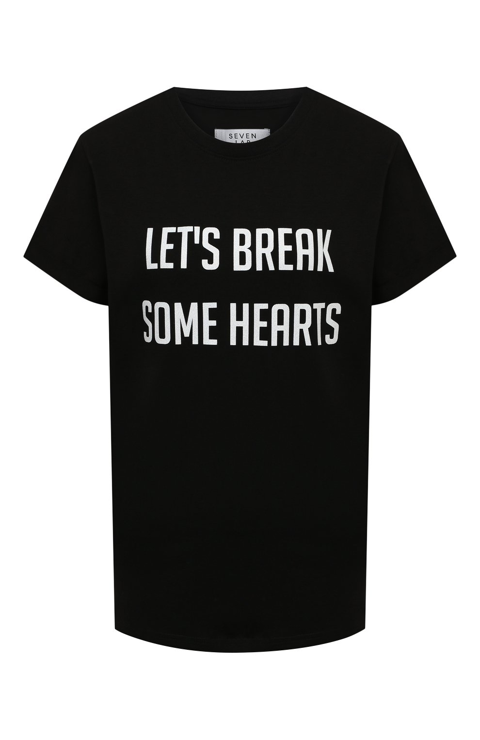 Хлопковая футболка SEVEN LAB, арт. T20-BR HEART black, фото 1