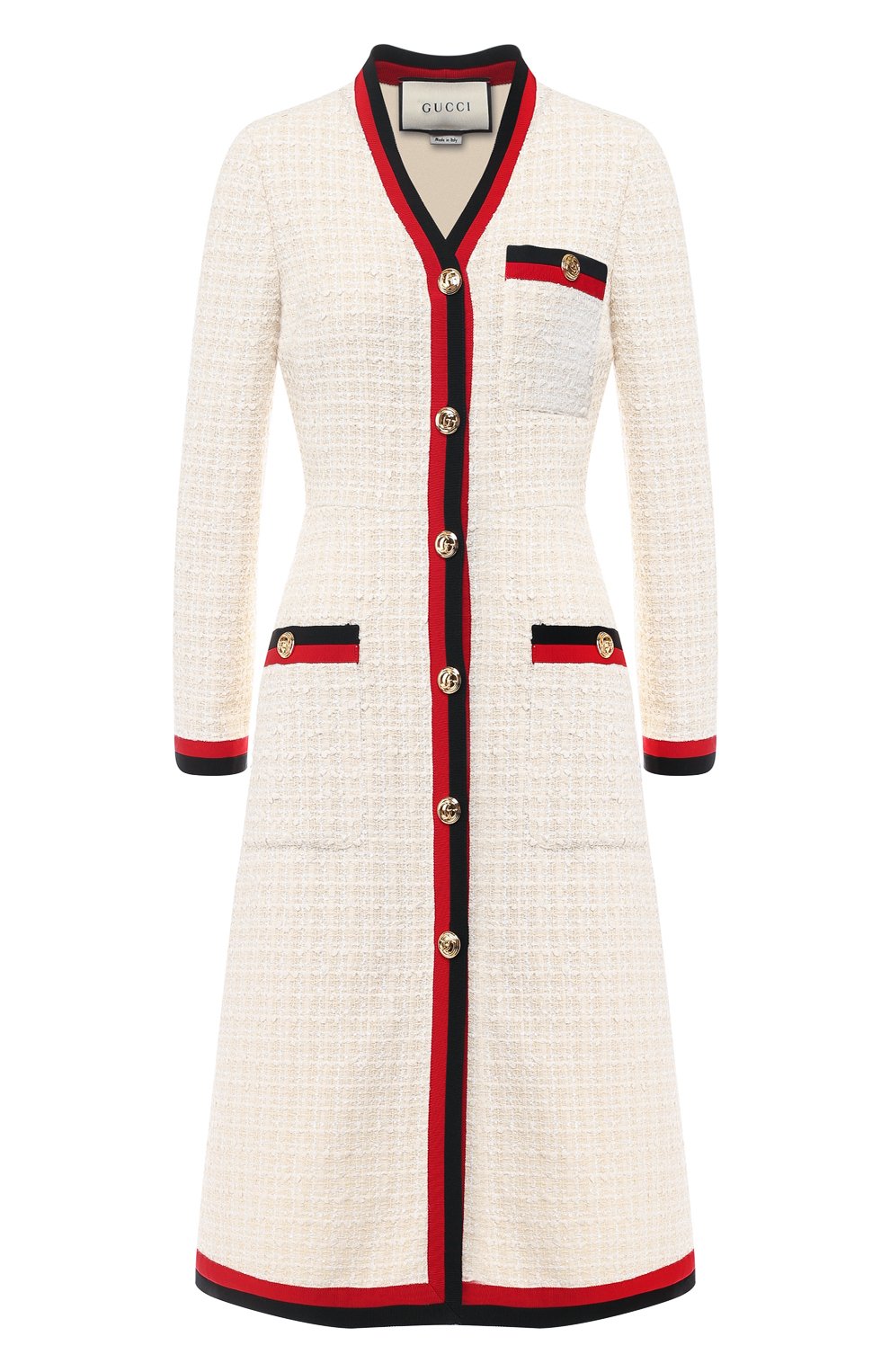 Хлопковое платье GUCCI кремового цвета по цене 207000 руб., арт. 551562/ZAAK2, фото 1 Хлопковое платье GUCCI, арт. 551562/ZAAK2, фото 1