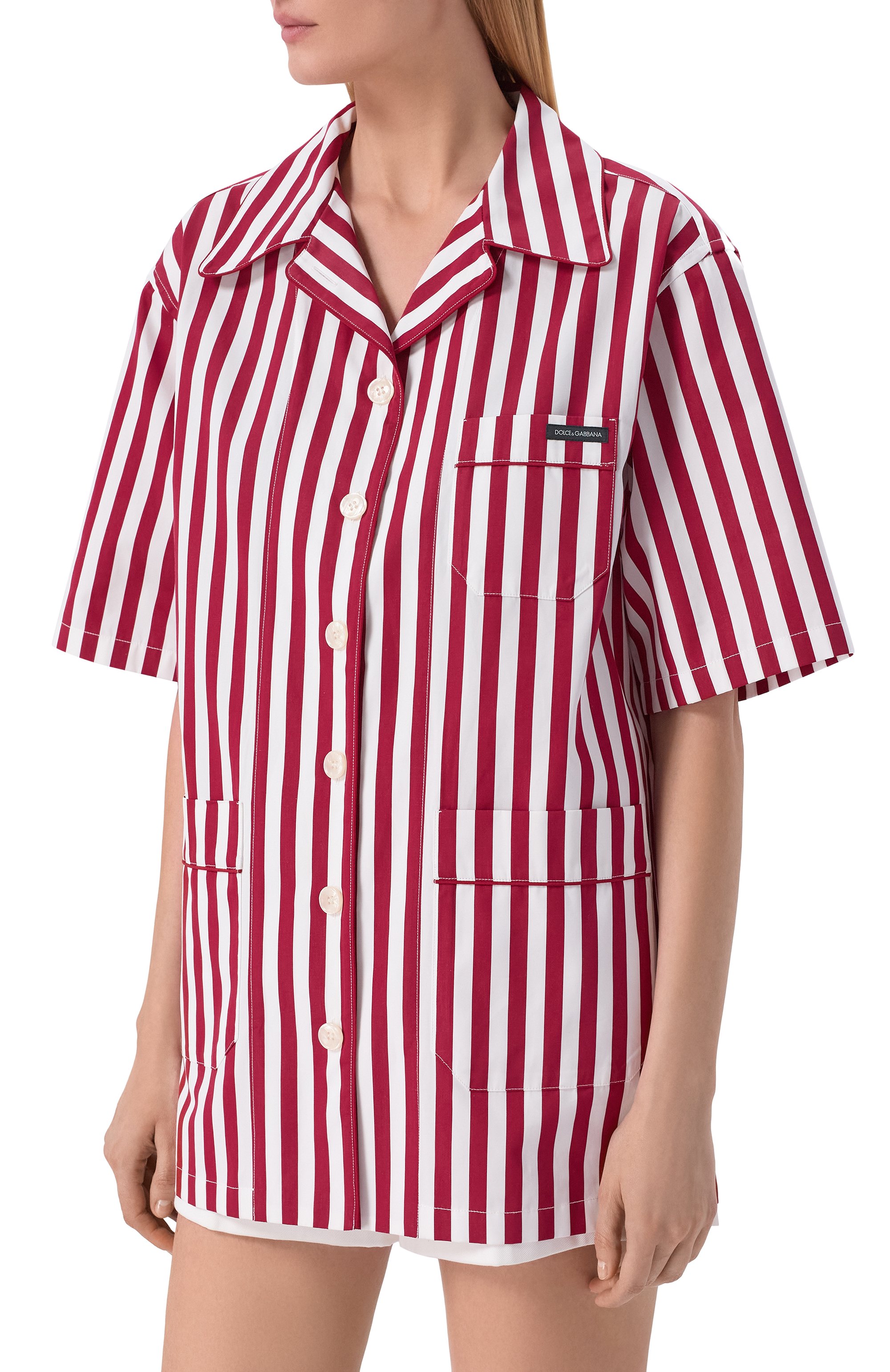 Рубашка из хлопка и шелка DOLCE & GABBANA, арт. F5U29T/FR527, фото 3