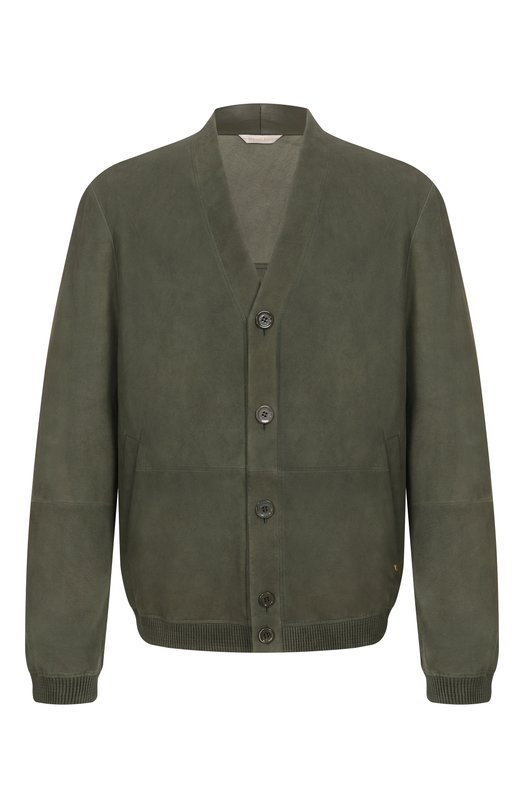 Замшевый бомбер Stefano Ricci M7J6100140/SUEJS3 Зелёный M7J6100140/SUEJS3