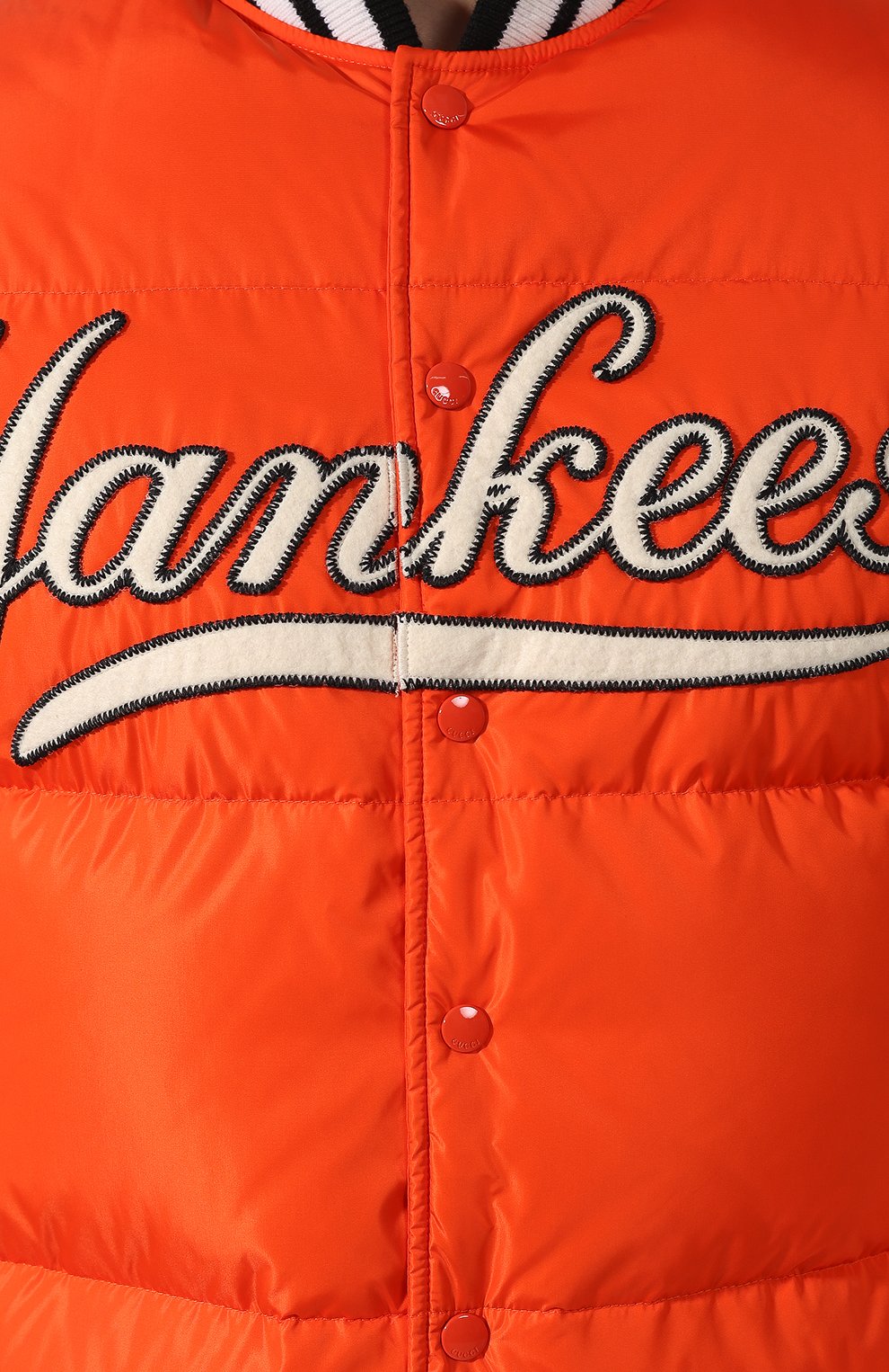 Пуховый бомбер на кнопках с контрастными манжетами GUCCI, арт. 534963/Z4190, фото 5