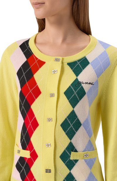 Кардиган из шерсти и кашемира GANNI, арт. K2533, фото 5