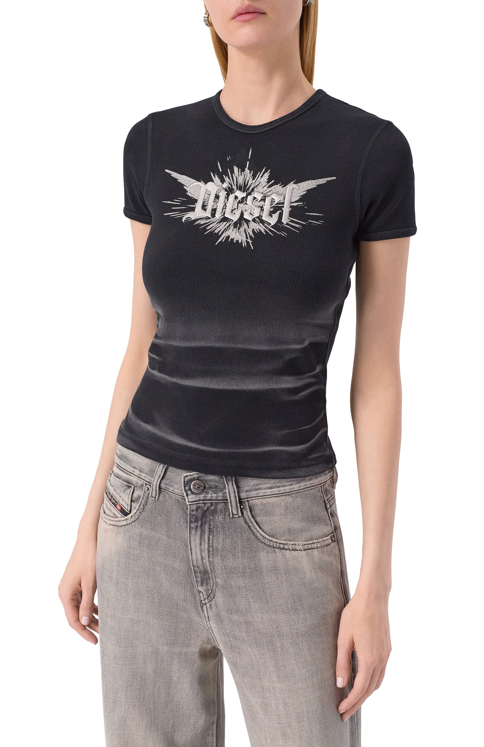 Хлопковая футболка DIESEL, арт. A14231/0WFBM, фото 3