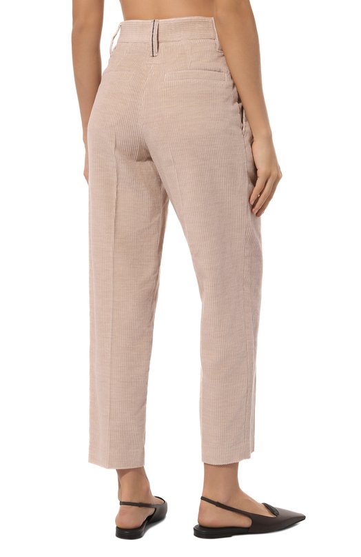 Вельветовые брюки Brunello Cucinelli MD576BP420 Бежевый  MD576BP420 Фото 4