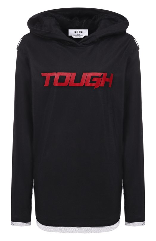 Хлопковое худи MSGM 3942MDM101D/257798 Чёрный 3942MDM101D/257798