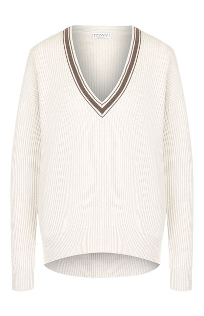 Кашемировый пуловер с v-образным вырезом BRUNELLO CUCINELLI, арт. M12716802, фото 1