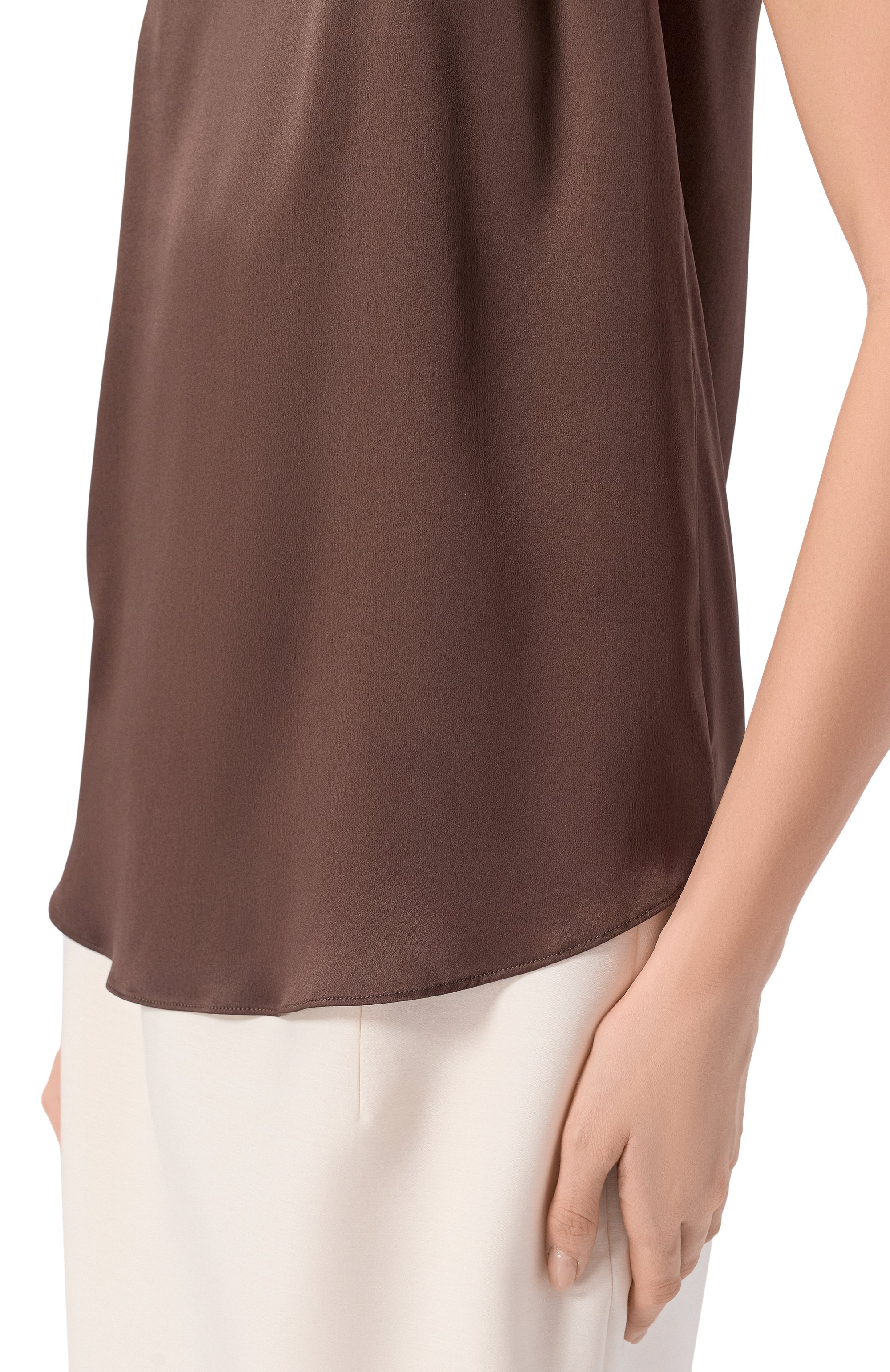 Атласный топ BRUNELLO CUCINELLI, арт. MPC59E0600, фото 5