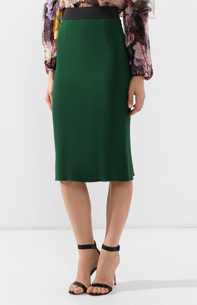 Юбка DOLCE & GABBANA зеленого цвета по цене 55500 руб., арт. F4A1FT/FURDV, фото 3 Юбка DOLCE & GABBANA, арт. F4A1FT/FURDV, фото 3
