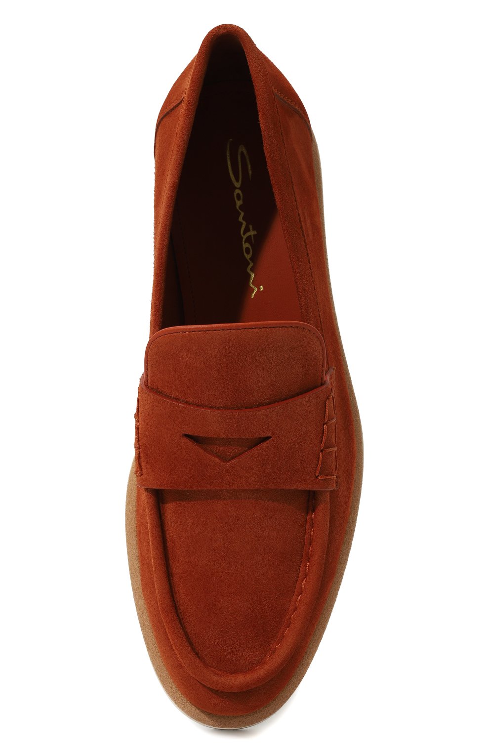 Замшевые лоферы SANTONI, арт. WUQY59818BIASTW1M35, фото 6