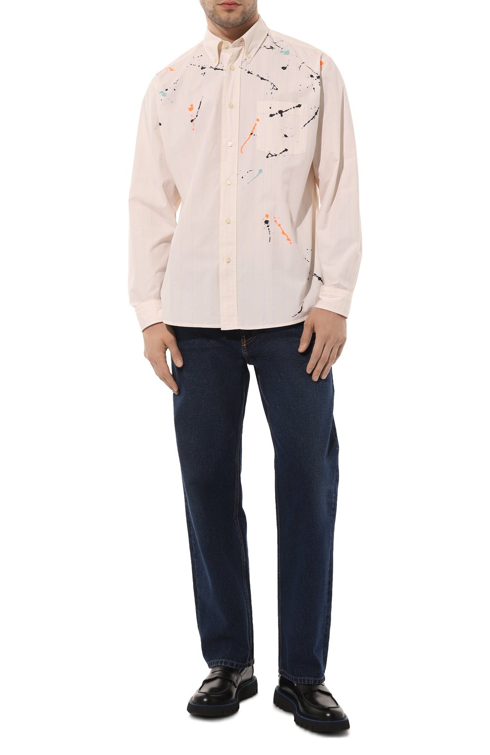 Хлопковая рубашка BOSS ORANGE бежевого цвета по цене 11800 руб., арт. 50488098, фото 2 Хлопковая рубашка BOSS ORANGE, арт. 50488098, фото 2