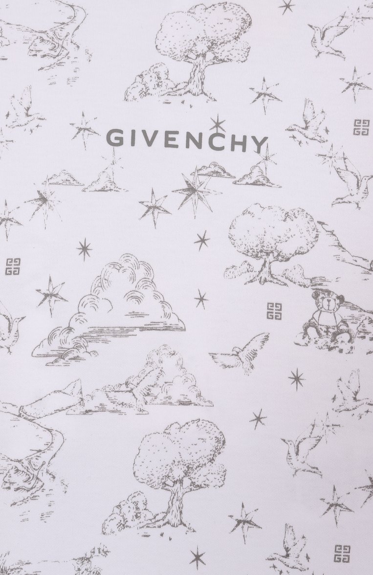 Детский комплект из трех предметов GIVENCHY черно-белого цвета, арт. H30613 | Фото 8 (Нос: Не проставлено; Материал внешний: Хлопок; Ростовка одежда: 0 - 3 мес | 50 - 60 см, 3 мес | 62 см, 6 мес | 68 см)