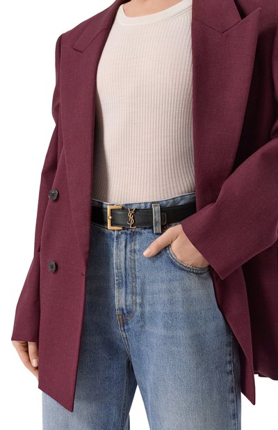 Женский кожаный ремень monogram SAINT LAURENT, арт. 634437/B000W