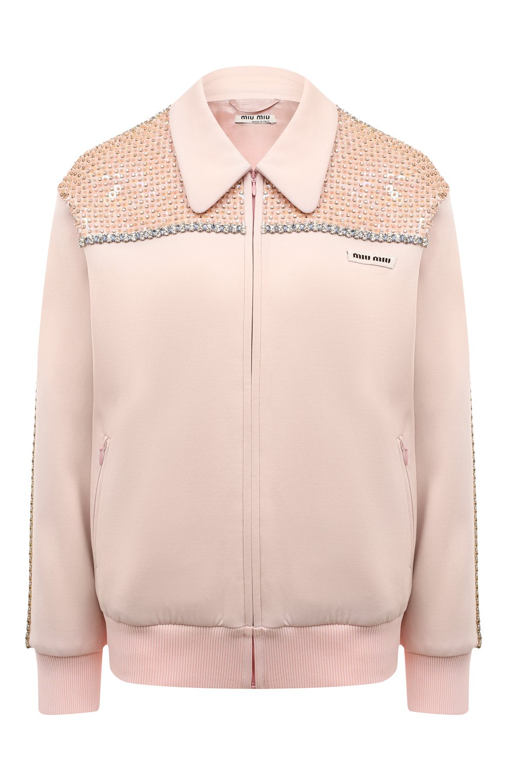 Толстовка MIU MIU светло-розового цвета по цене 370000 руб., арт. MJL789-1ZSC-F0482, фото 1 Толстовка MIU MIU, арт. MJL789-1ZSC-F0482, фото 1