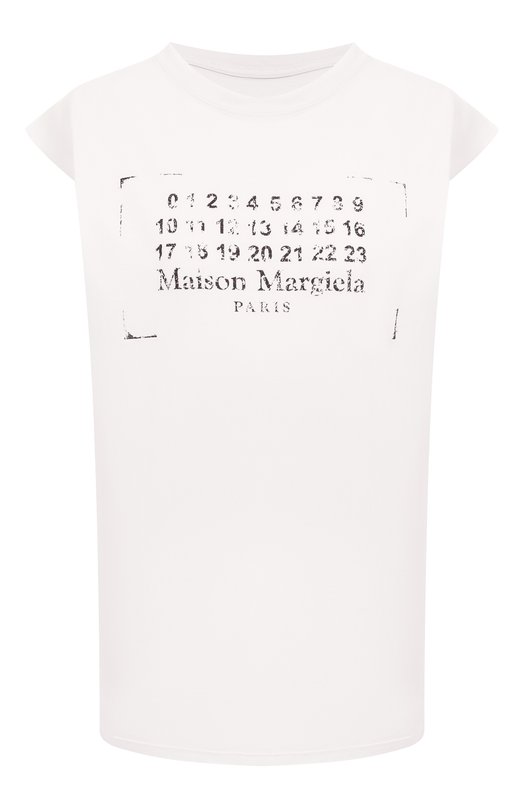 Хлопковая футболка Maison Margiela S51NL0053/S24575 Кремовый S51NL0053/S24575