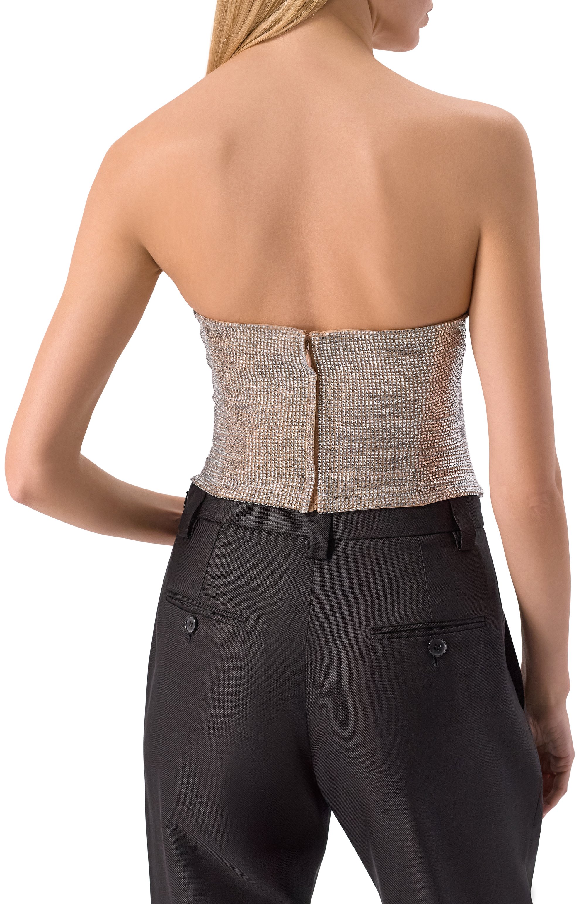 Топ-корсет с отделкой стразами GIUSEPPE DI MORABITO, арт. 05FW2T370FC 05212, фото 4