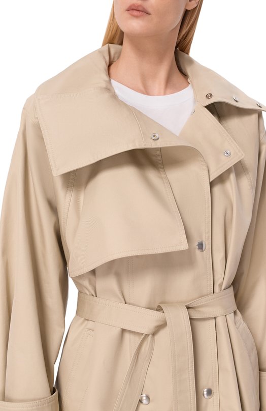 Хлопковый тренч Iro WP137RALYA Бежевый  WP137RALYA Фото 5