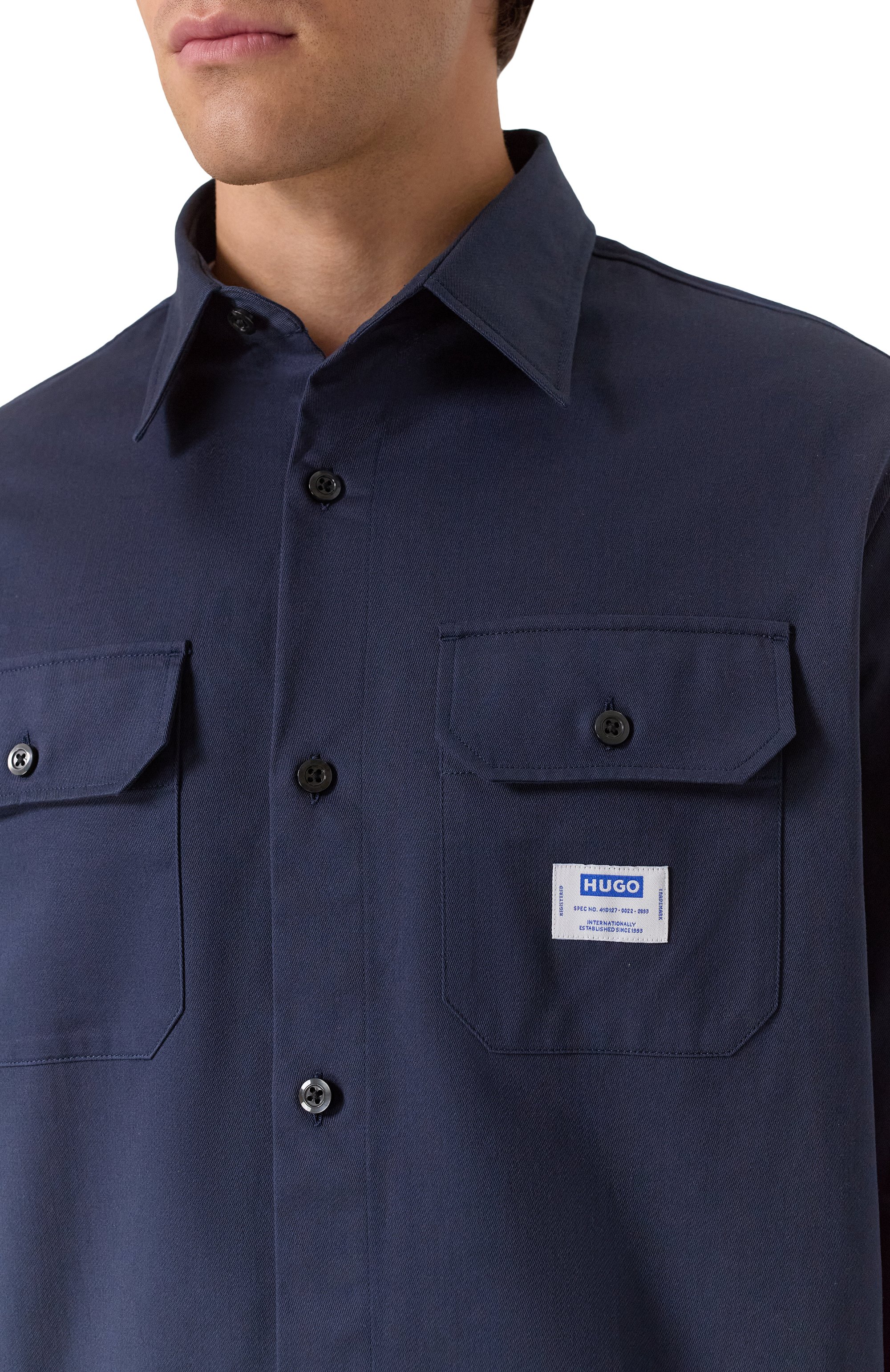 Хлопковая рубашка HUGO BLUE, арт. 50520001, фото 5
