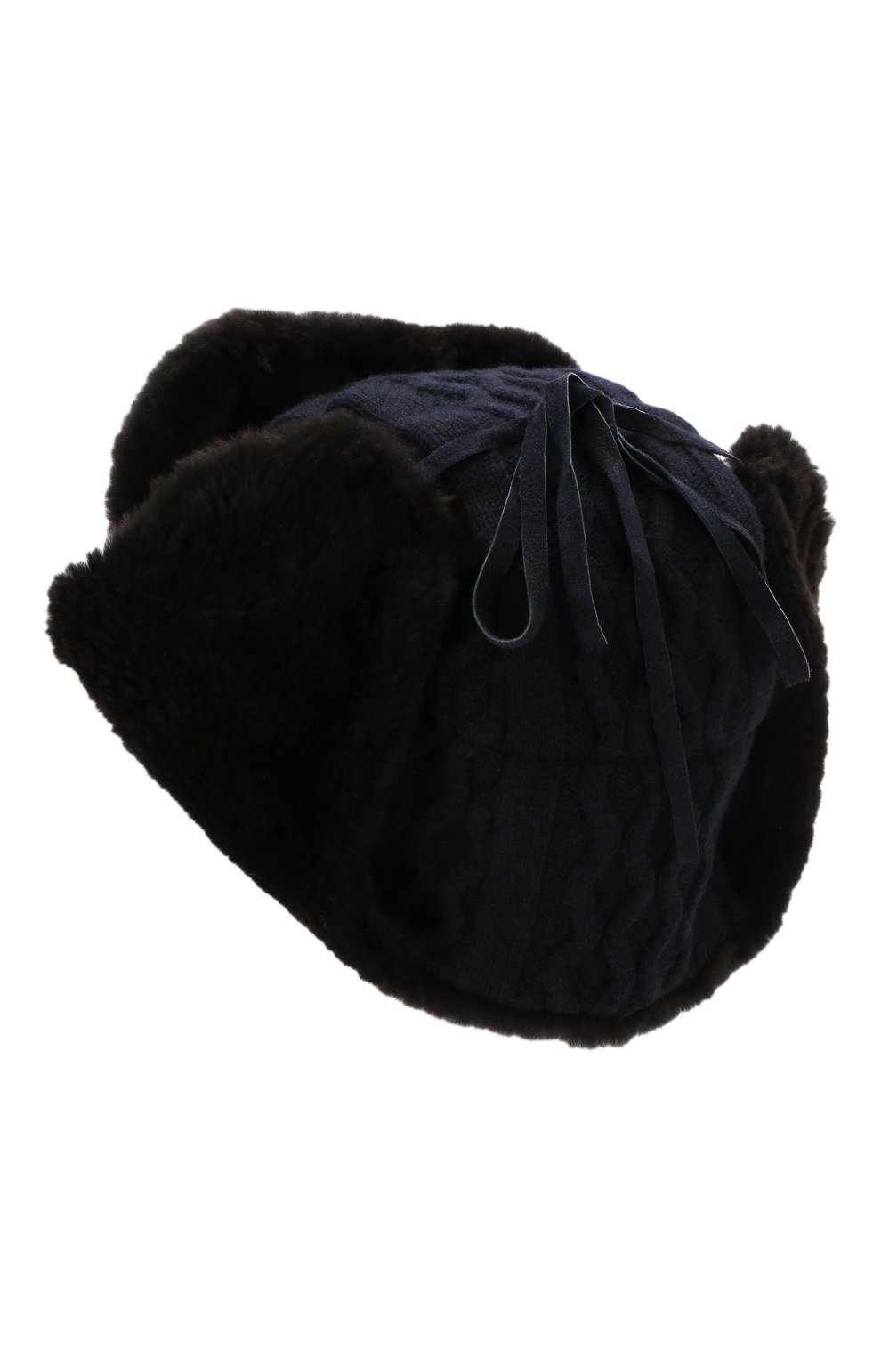 Шерстяная шапка-ушанка с меховой подкладкой ANDREA CAMPAGNA, арт. WU92-A415CTSUM, фото 4