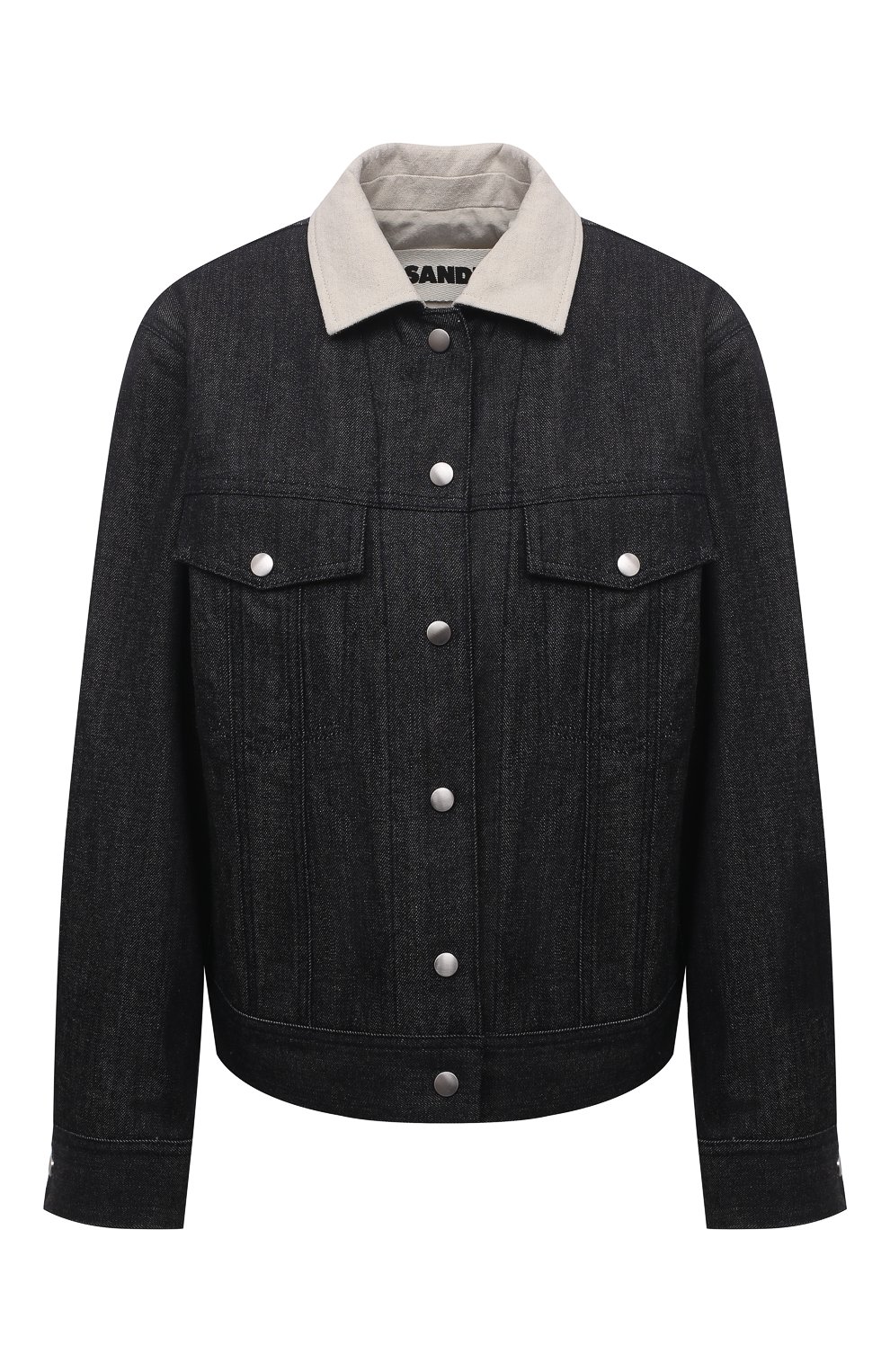 Джинсовая куртка JIL SANDER темно-синего цвета по цене 94800 руб., арт. JPPS664235-WS246700, фото 1 Джинсовая куртка JIL SANDER, арт. JPPS664235-WS246700, фото 1