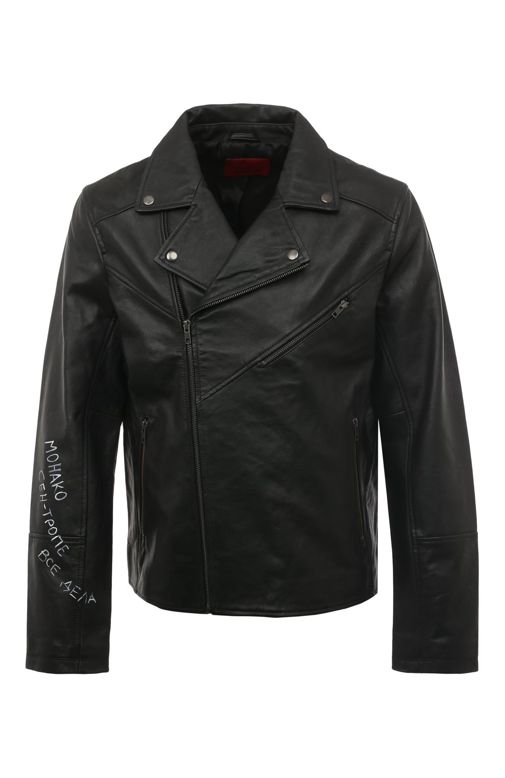 Кожаная куртка UNIQUE AS DUCK черного цвета по цене 120000 руб., арт. KOZL1, фото 1 Кожаная куртка UNIQUE AS DUCK, арт. KOZL1, фото 1