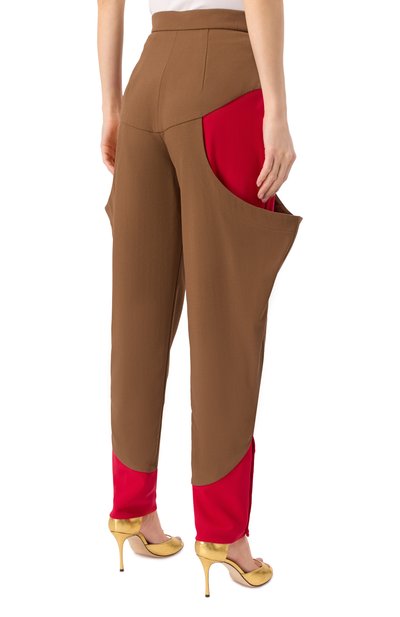 Шерстяные брюки ULYANA SERGEENKO коричневого цвета по цене 275000 руб., арт. PNT003FW24RESORT 1834Т24, фото 4 Шерстяные брюки ULYANA SERGEENKO, арт. PNT003FW24RESORT 1834Т24, фото 4