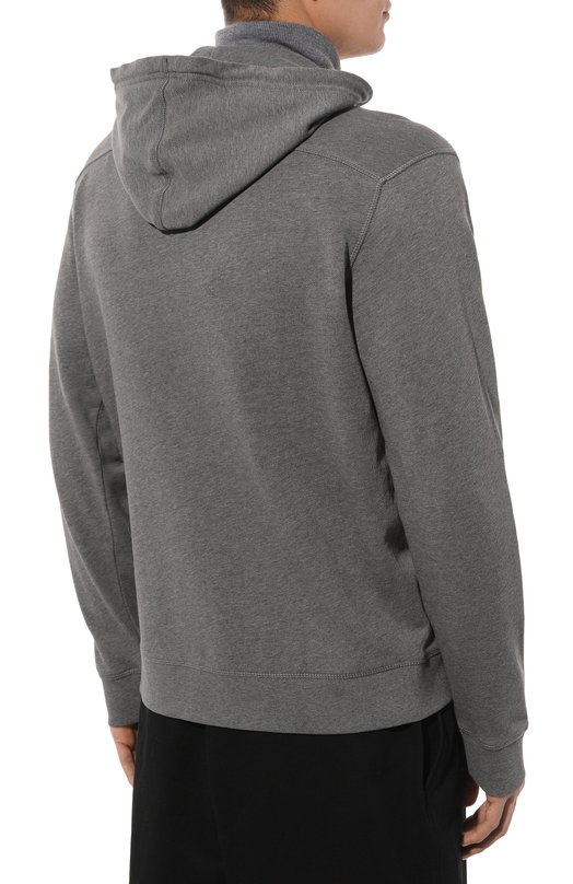 Хлопковая толстовка BOSS Orange Серый, фото 4