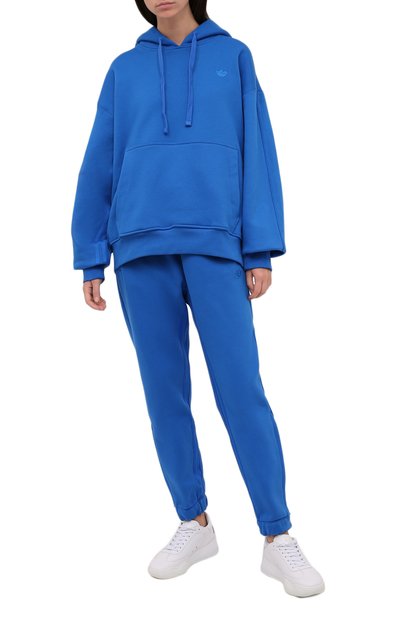 Хлопковое худи ADIDAS ORIGINALS синего цвета по цене 12300 руб., арт. H33459, фото 2 Хлопковое худи ADIDAS ORIGINALS, арт. H33459, фото 2