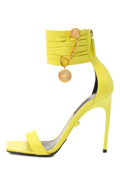 Кожаные босоножки safety pin VERSACE, арт. DST429P/DNA5, фото 3