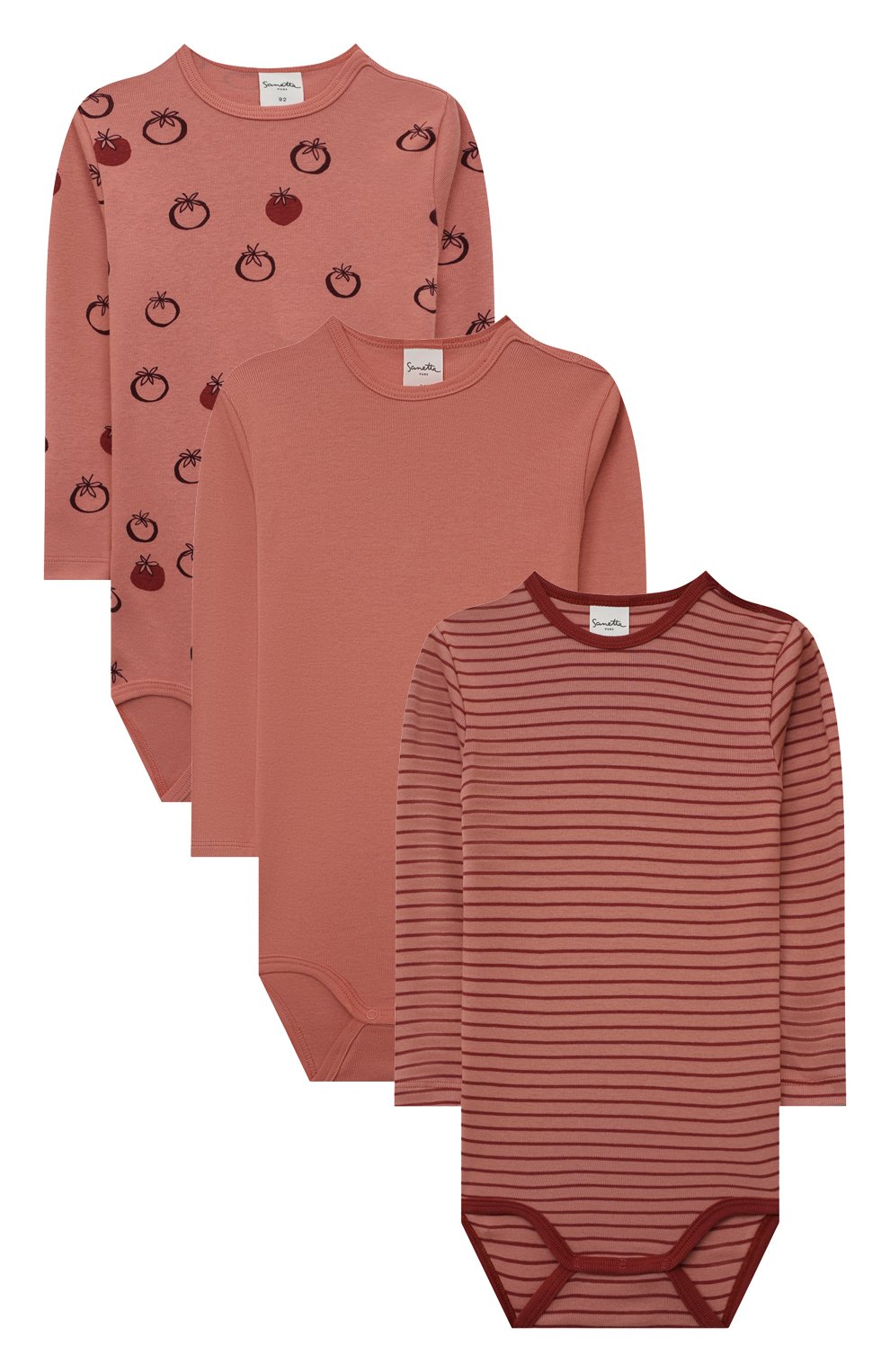 Комплект из трех боди SANETTA розового цвета по цене 6455 руб., арт. 13241, фото 1 Комплект из трех боди SANETTA, арт. 13241, фото 1