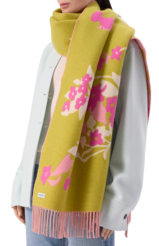 Кашемировый шарф Burberry 8120046 Розовый  8120046 Фото 3