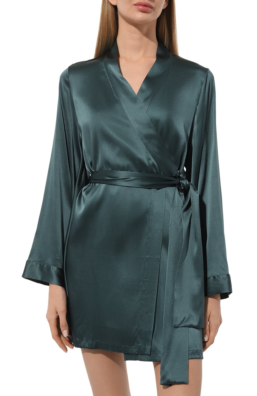 Шелковый халат MARJOLAINE изумрудного цвета по цене 69580 руб., арт. 4SOP2001, фото 3 Шелковый халат MARJOLAINE, арт. 4SOP2001, фото 3