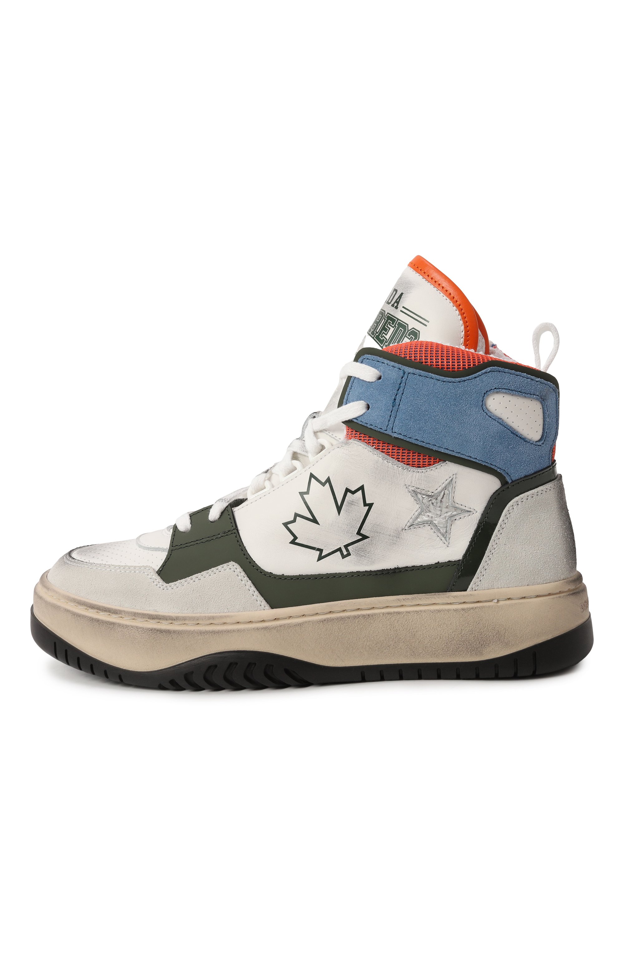 Кожаные кеды DSQUARED2, арт. 80241/VAR2/36-40, фото 2