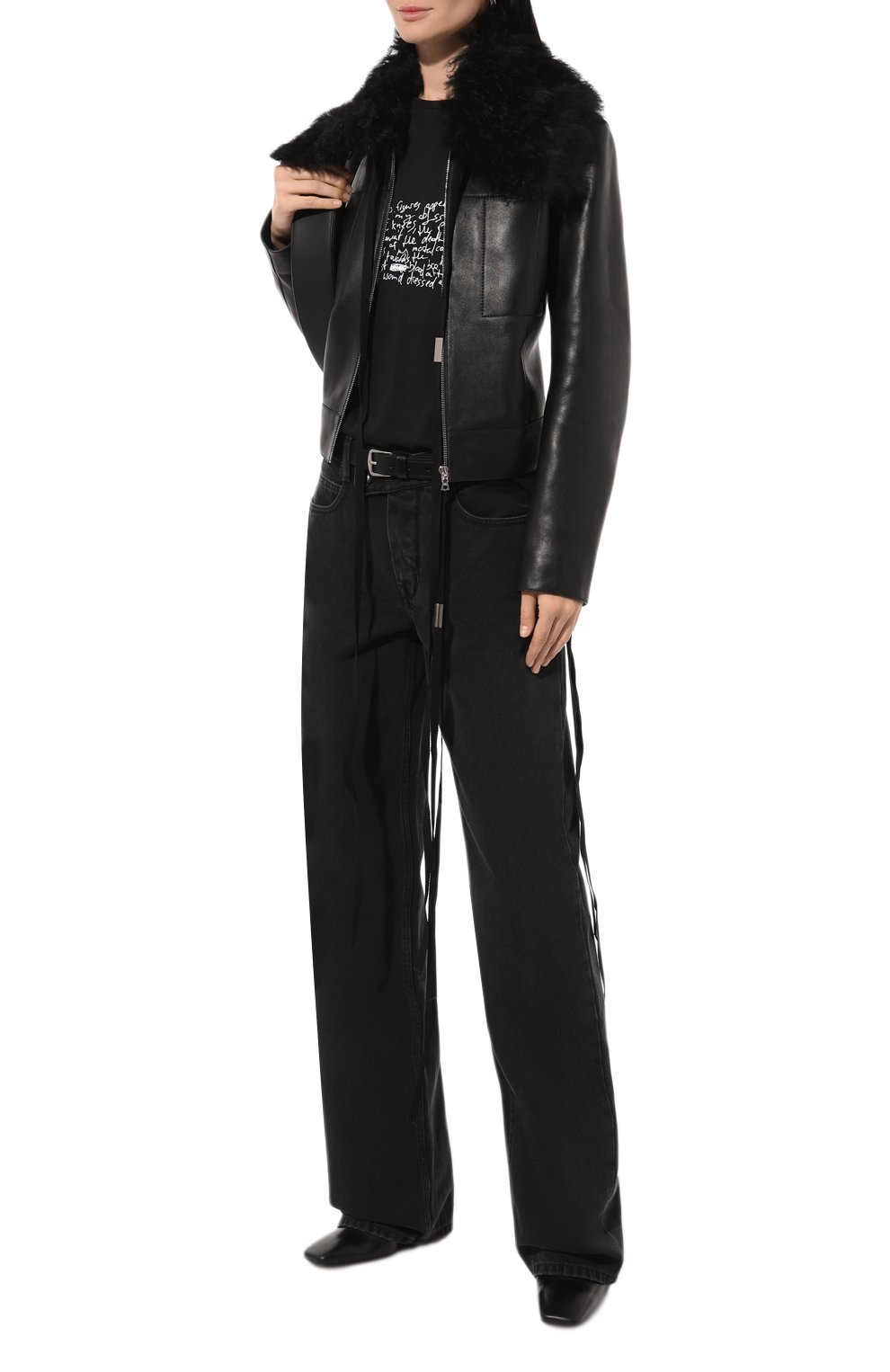 Хлопковая футболка ANN DEMEULEMEESTER, арт. 2402-W-JTS02-34-FA206-099, фото 2