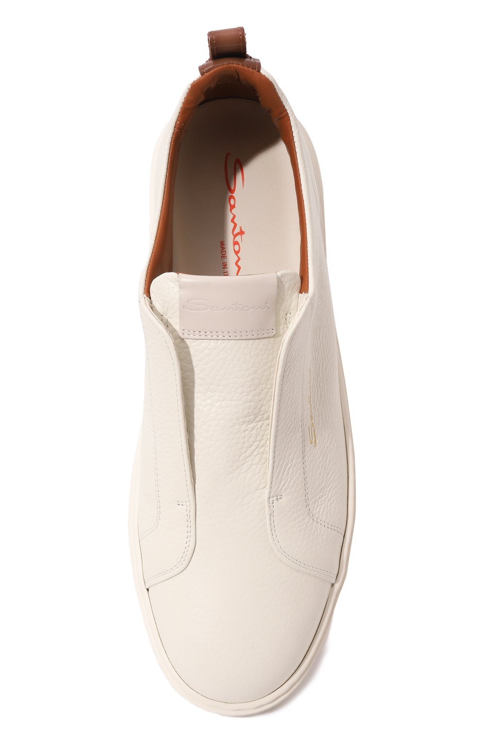 Кожаные кеды SANTONI, арт. MBCD21959BARSCBEI50, фото 6