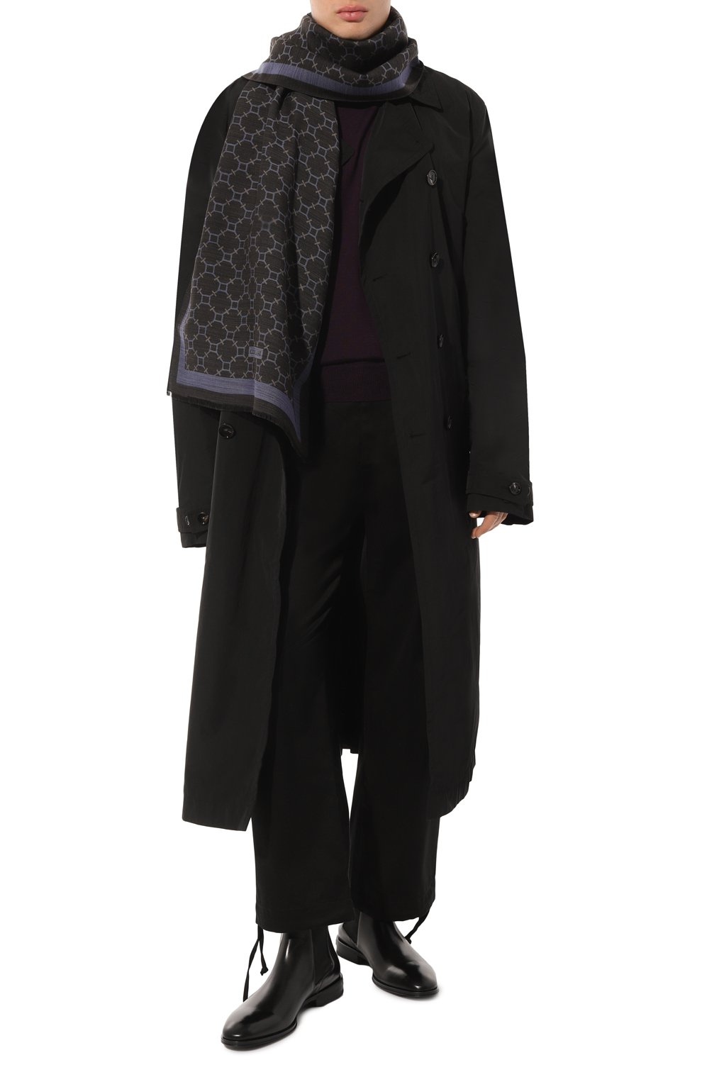 Шарф из шерсти и шелка CORNELIANI, арт. 92B345-3829021, фото 3