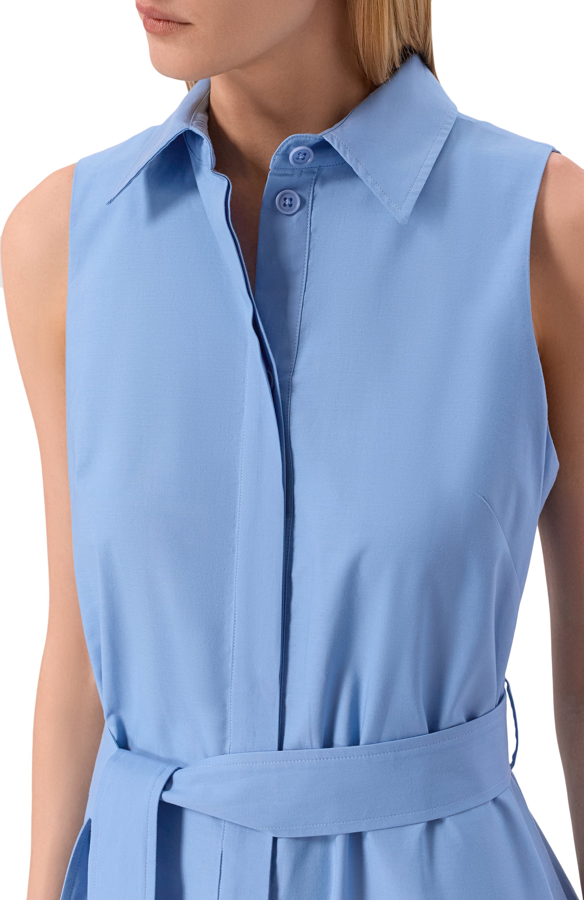 Хлопковое платье P.A.R.O.S.H. голубого цвета по цене 106500 руб., арт. D726157/CANNES, фото 4 Хлопковое платье P.A.R.O.S.H., арт. D726157/CANNES, фото 4