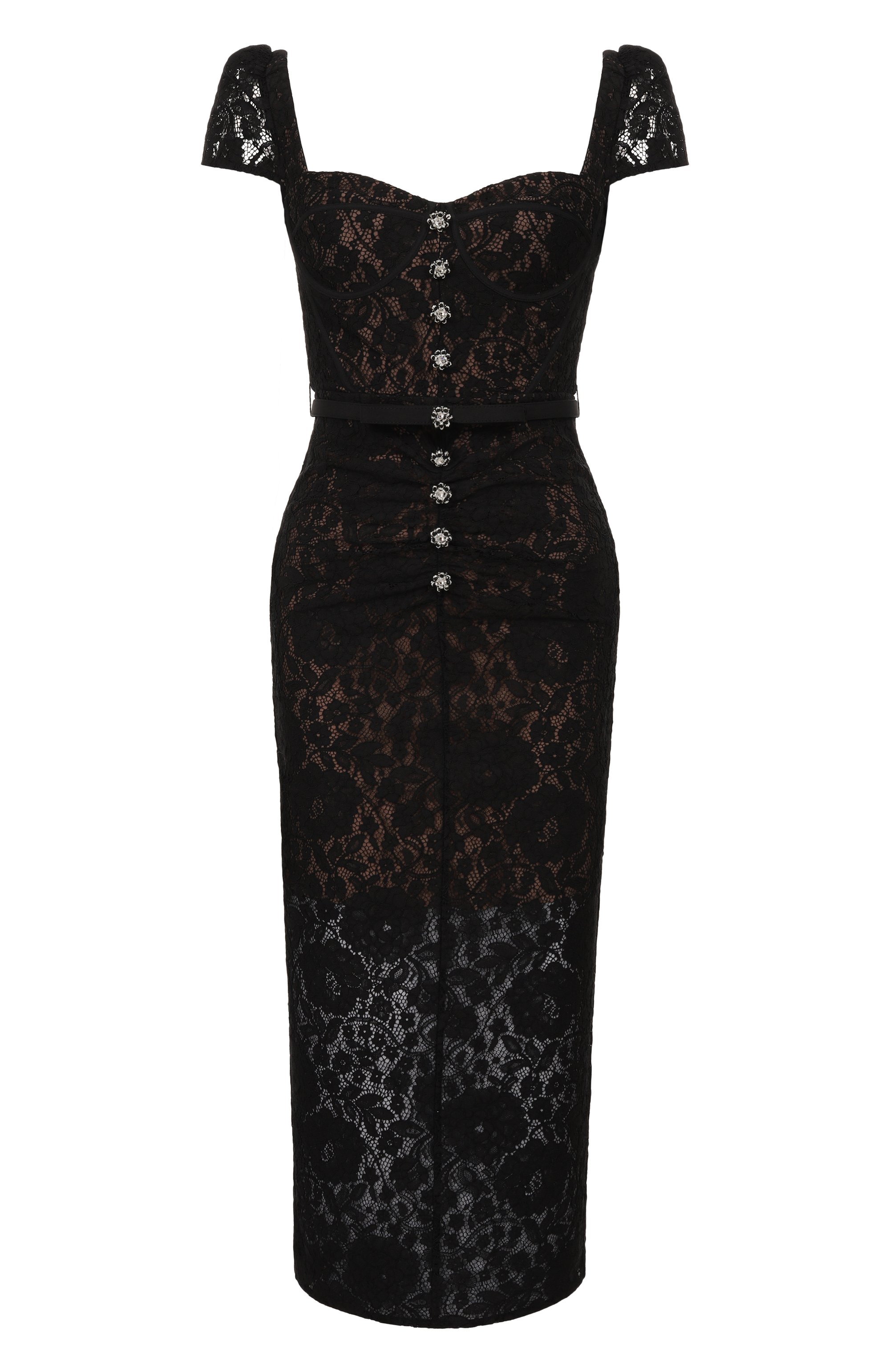 Платье из хлопка и вискозы SELF-PORTRAIT, арт. RS26173MAB, фото 1