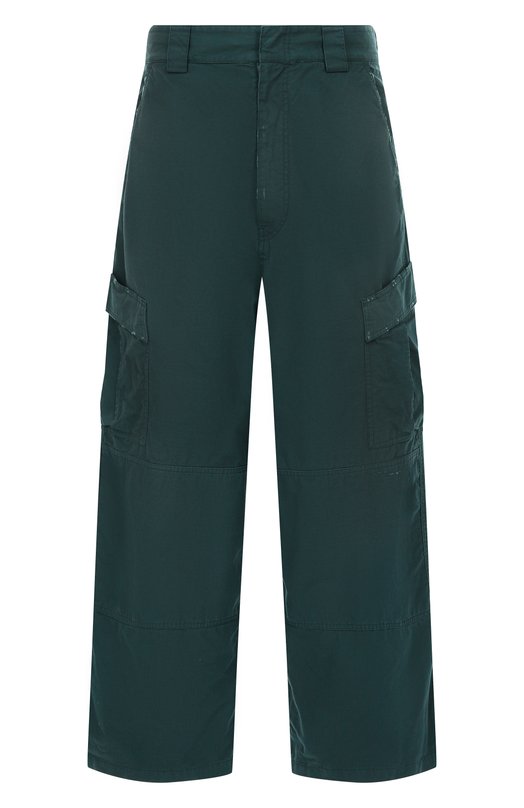 Хлопковые брюки-карго Balenciaga 838815/TSP01 Зелёный 838815/TSP01