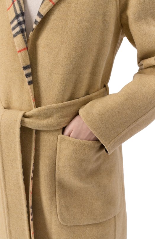 Двустороннее шерстяное пальто Burberry 8110900 Бежевый  8110900 Фото 5