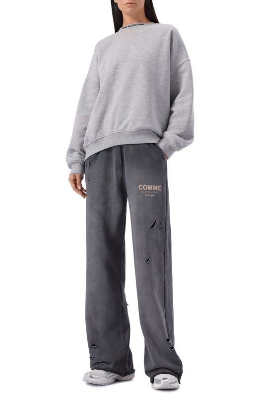 Хлопковый свитшот Comme des Fuckdown CFABW01370 Серый  CFABW01370 Фото 2