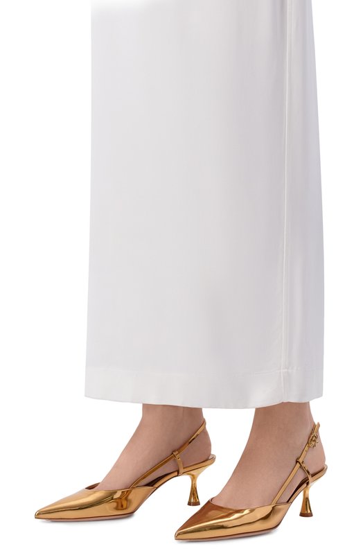 Кожаные туфли Ascent 55 Gianvito Rossi G95332.55LAC.METMEK0 Золотой  G95332.55LAC.METMEK0 Фото 2