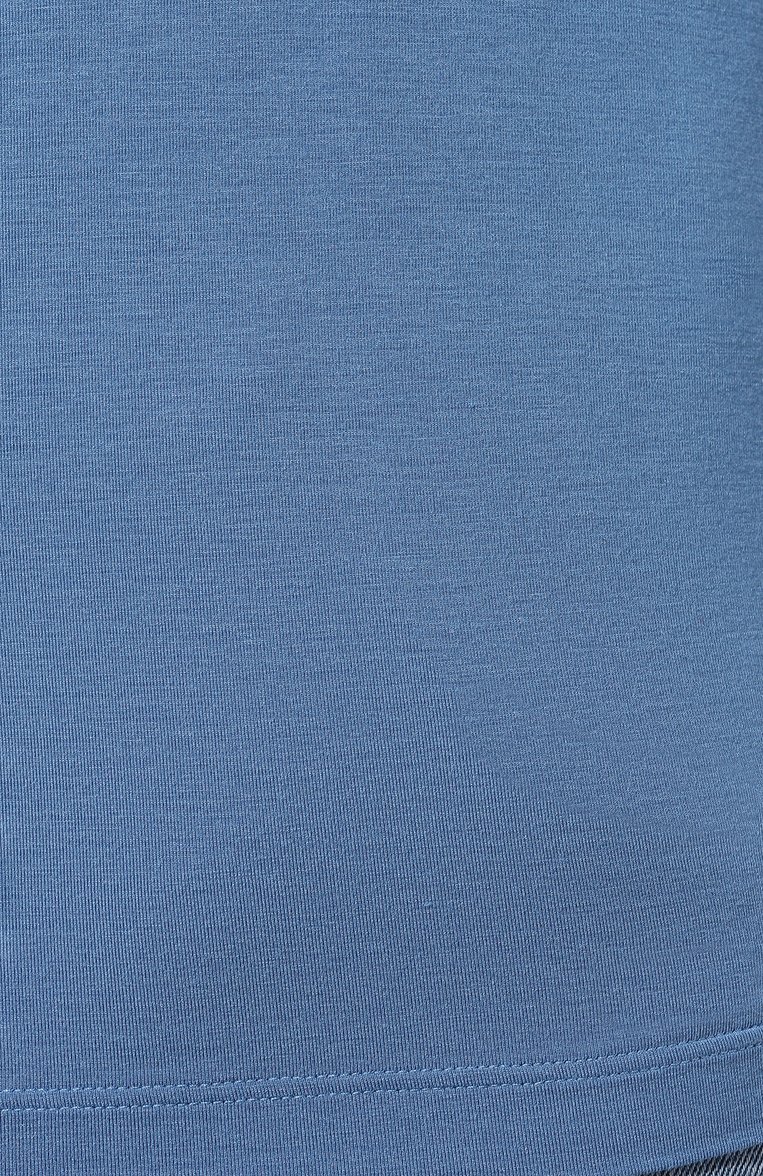 Мужская футболка из вискозы GIORGIO ARMANI голубого цвета, арт. 8NST53/SJP4Z | Фото 5 (Длина (для топов): Стандартные; Материал внешний: Вискоза; Рукава: Короткие; Драгоценные камни: Проставлено; Материал сплава: Проставлено; Принт: Без принта; Стили: Кэжуэл; Мужское Кросс-КТ: Футболка-одежда; Кросс-КТ: Джерси)