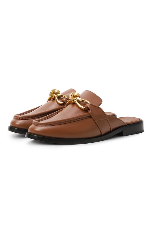 Кожаные сабо Astaire Bottega Veneta 817519/V5DZ0 Коричневый 817519/V5DZ0