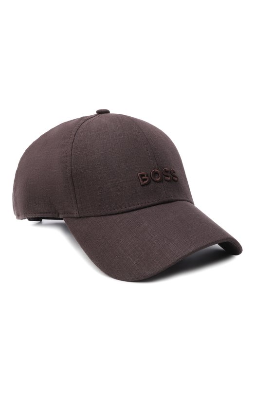 Льняная бейсболка BOSS 50539422 Коричневый 50539422
