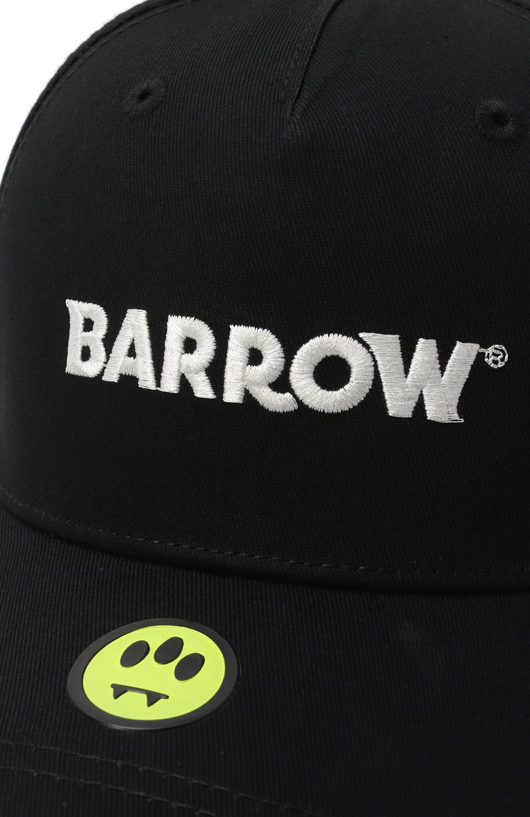 Детская хлопковая бейсболка BARROW черного цвета, арт. S5BKJUBC075 | Фото 3 (Материал: Хлопок, Текстиль; Нос: Не проставлено; Автоматизация состава: Проставлено)
