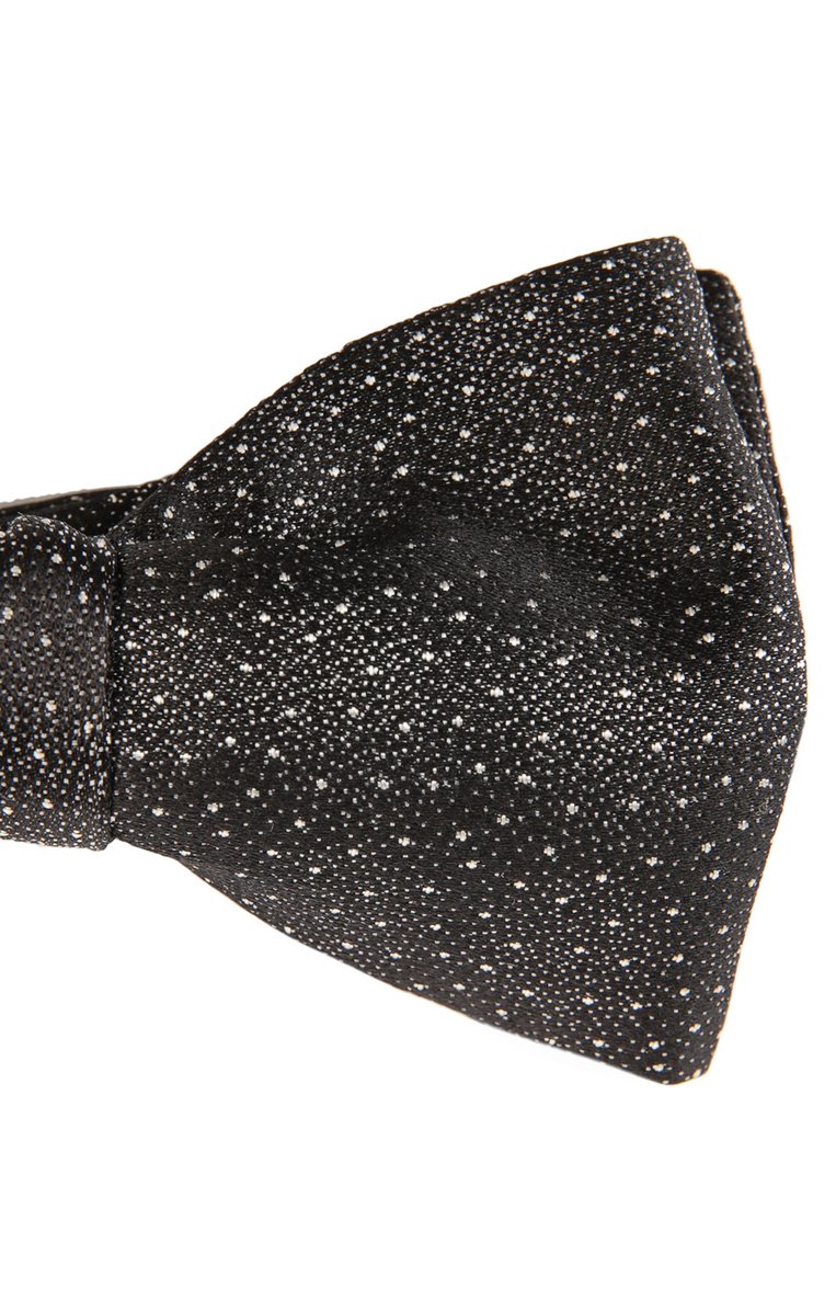 Мужской галстук-бабочка LANVIN черного цвета, арт. 2355/B0W TIE | Фото 3 (Материал: Текстиль, Шелк; Статус проверки: Проверено, Проверена категория; Нос: Не проставлено)