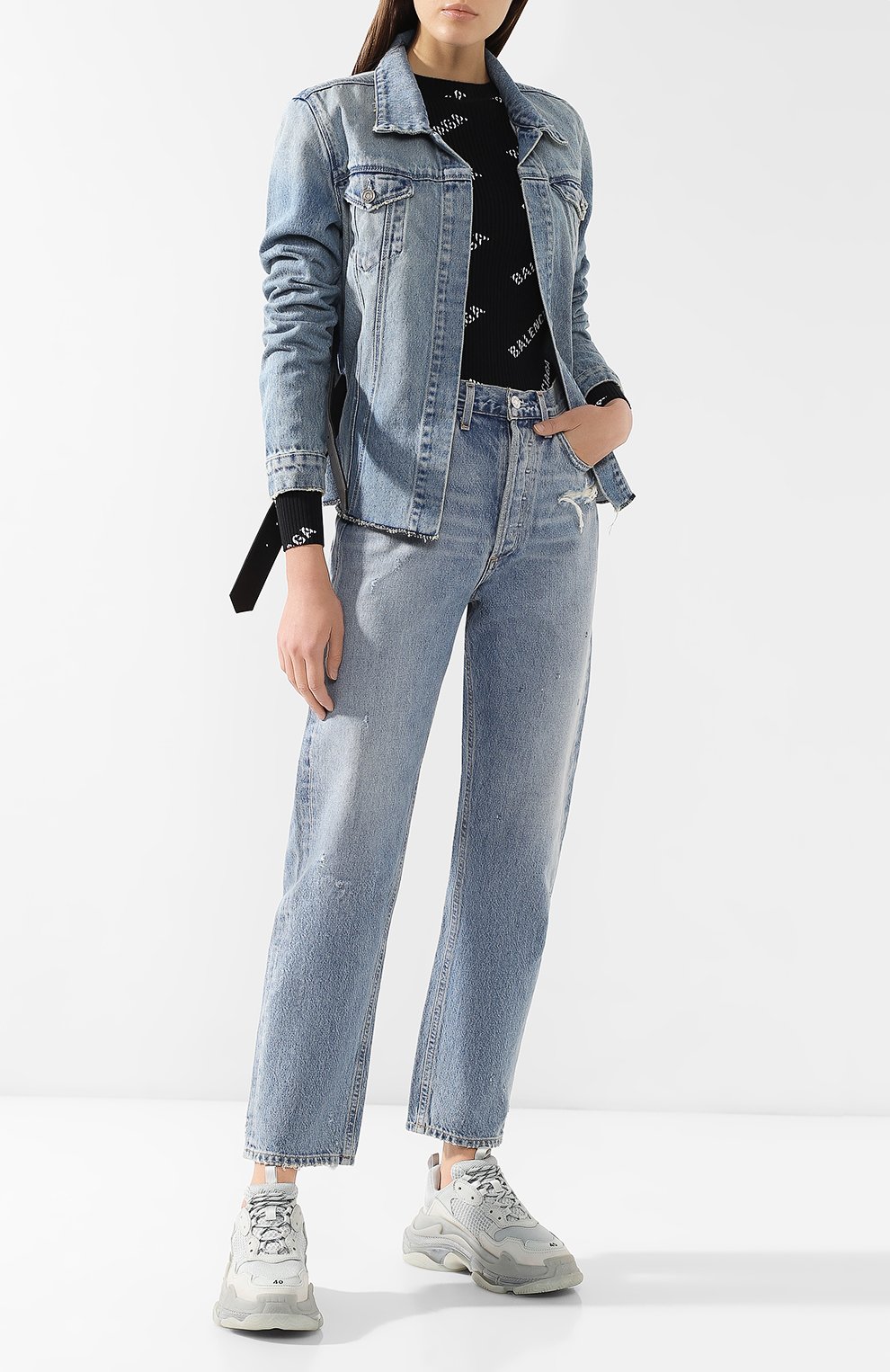 Комбинированные кроссовки triple s BALENCIAGA, арт. 544351/W0901, фото 2