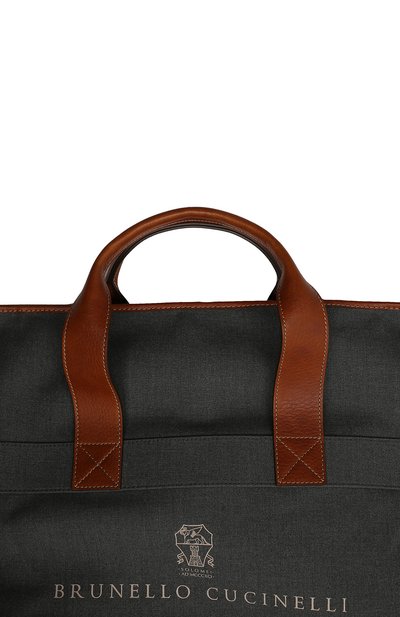 Кофр BRUNELLO CUCINELLI серого цвета по цене 163000 руб., арт. MWN4ZU390, фото 4 Кофр BRUNELLO CUCINELLI, арт. MWN4ZU390, фото 4
