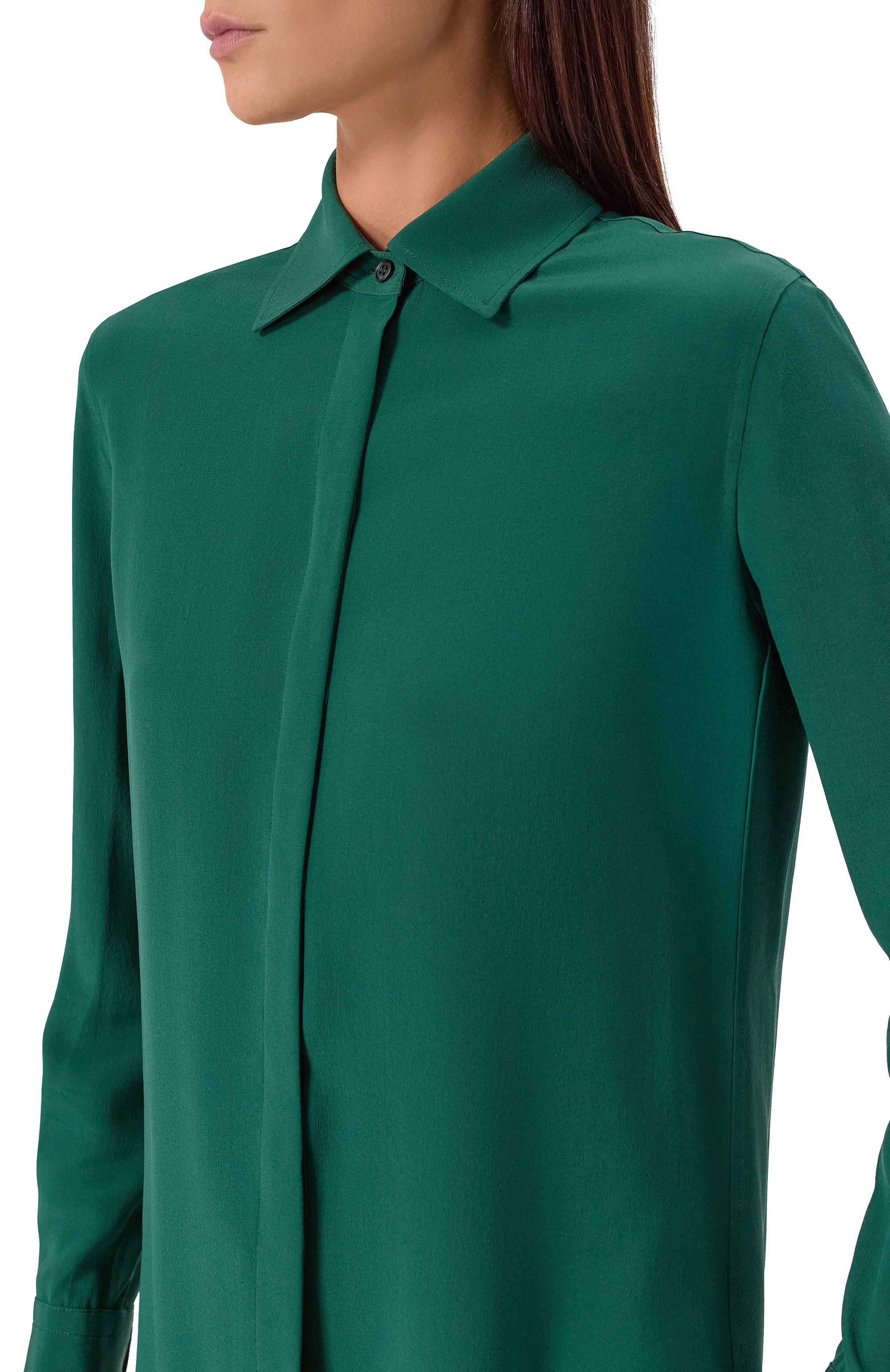 Шелковая рубашка MVST зеленого цвета по цене 94850 руб., арт. M25.1PW.B004/SILK, фото 5 Шелковая рубашка MVST, арт. M25.1PW.B004/SILK, фото 5